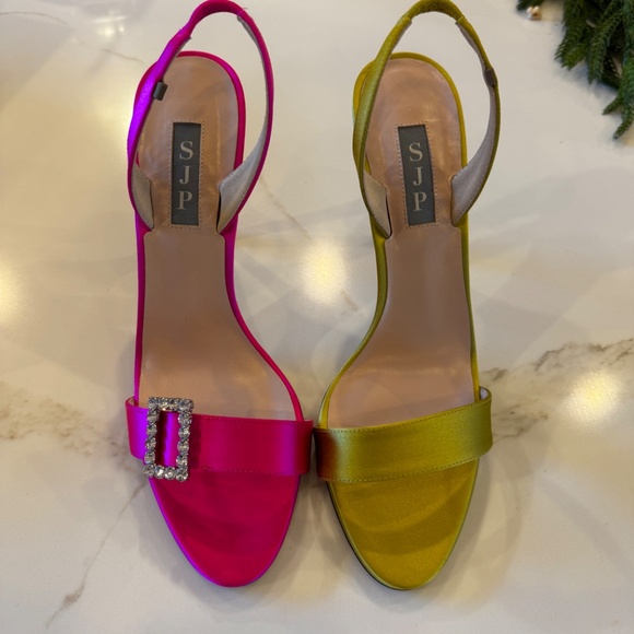 SJP by Sarah Jessica Parker Pink and Yellow Heels - Picture 3 of 7